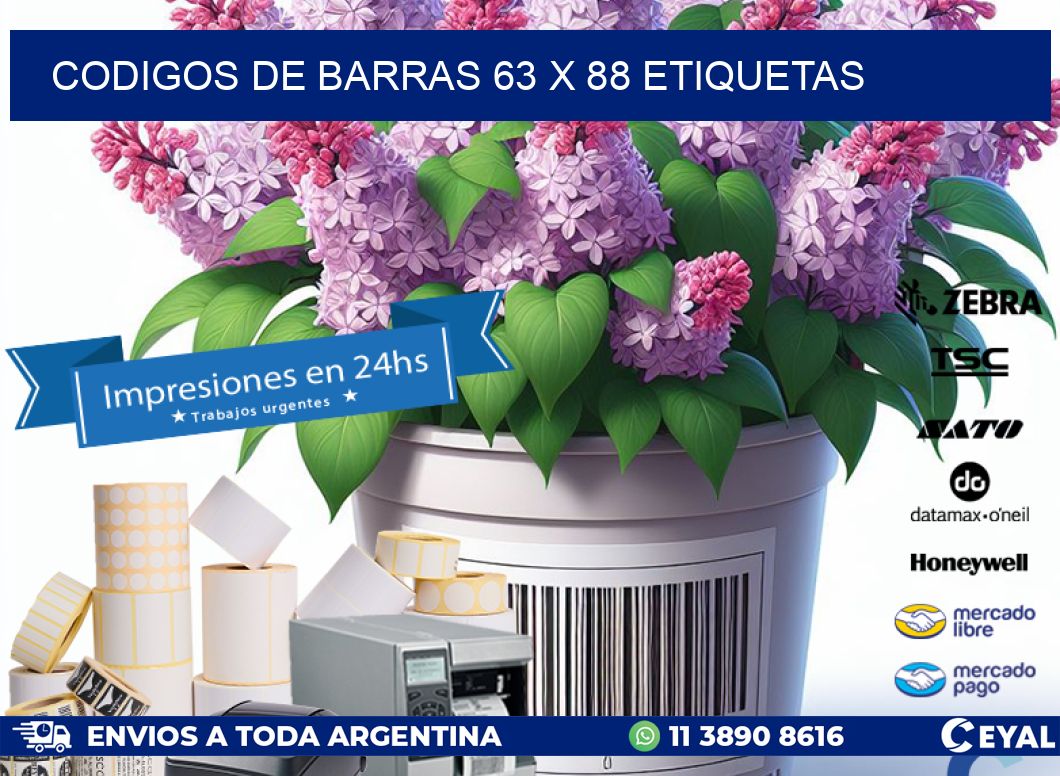codigos de barras 63 x 88 etiquetas