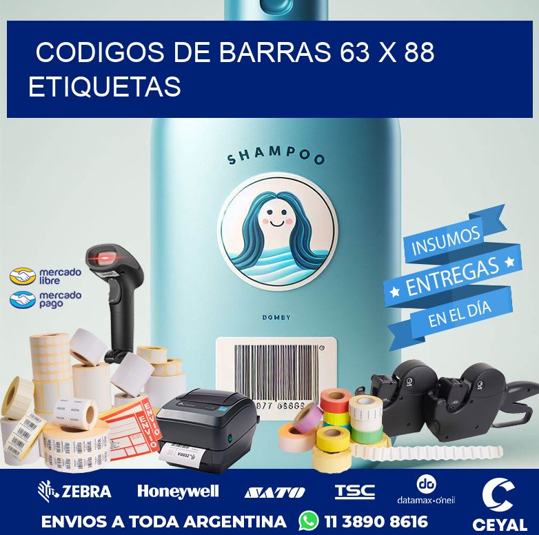 codigos de barras 63 x 88 etiquetas