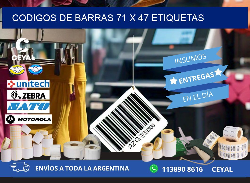 codigos de barras 71 x 47 etiquetas