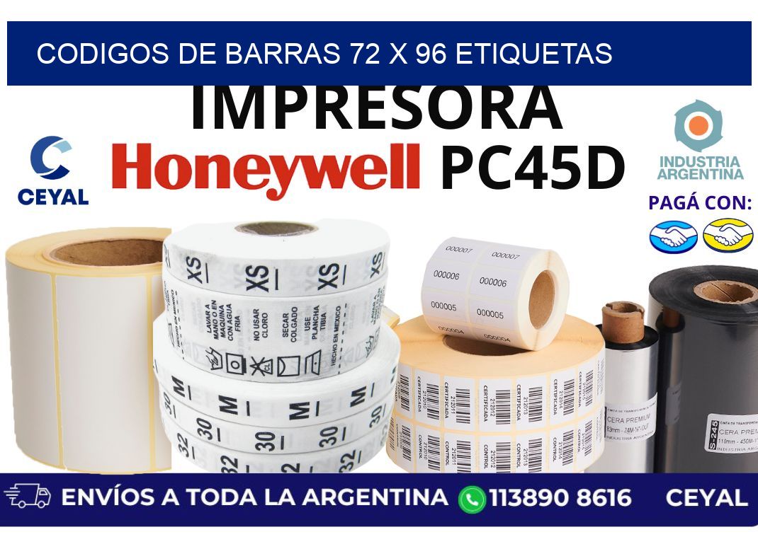 codigos de barras 72 x 96 etiquetas