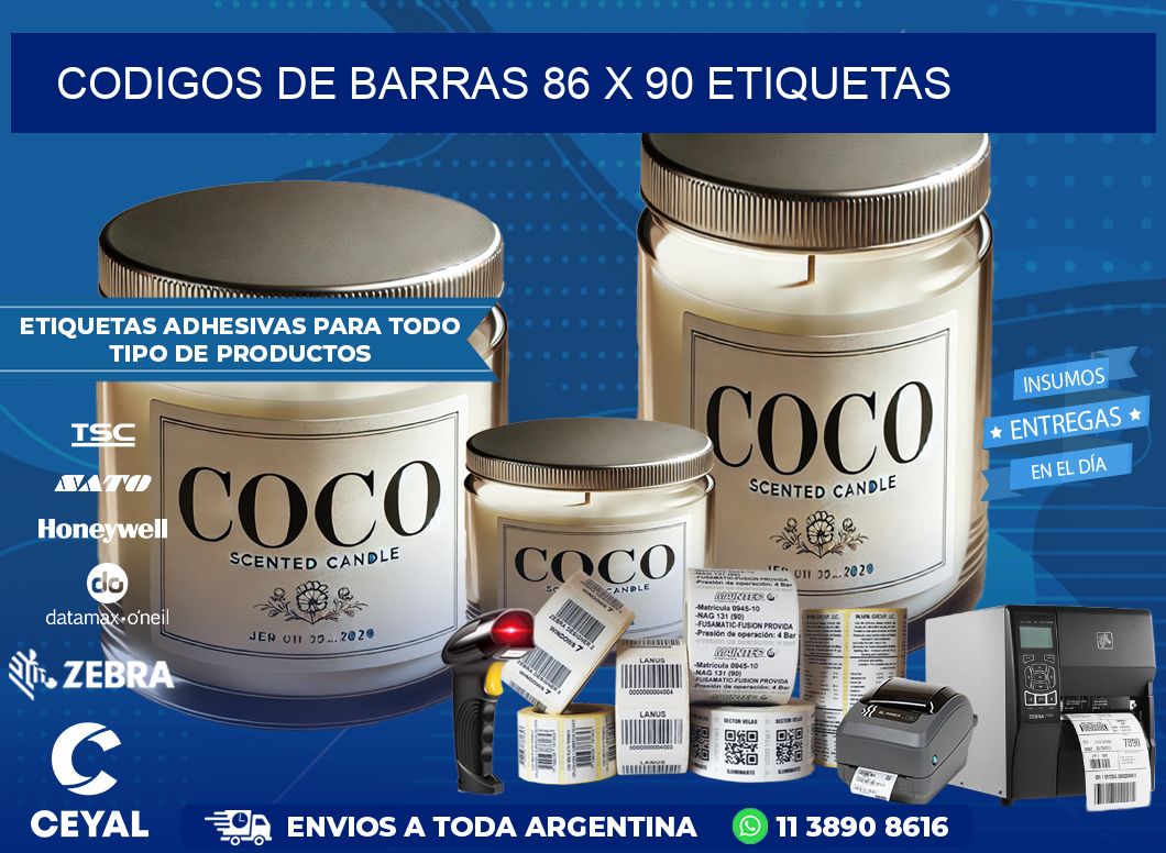 codigos de barras 86 x 90 etiquetas