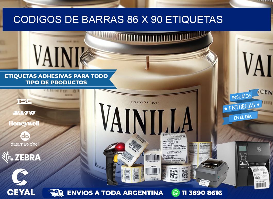 codigos de barras 86 x 90 etiquetas