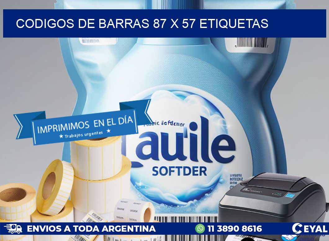codigos de barras 87 x 57 etiquetas
