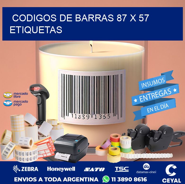 codigos de barras 87 x 57 etiquetas