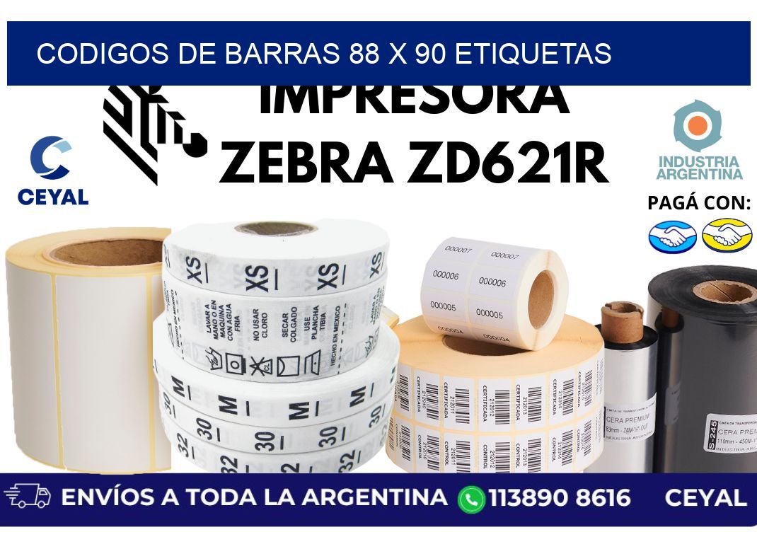 codigos de barras 88 x 90 etiquetas