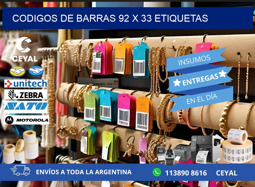 codigos de barras 92 x 33 etiquetas