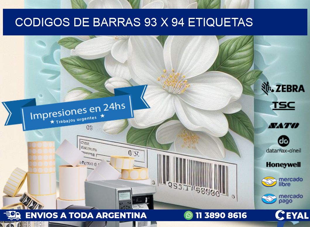 codigos de barras 93 x 94 etiquetas