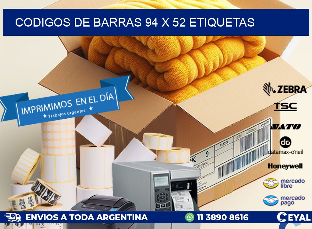 codigos de barras 94 x 52 etiquetas