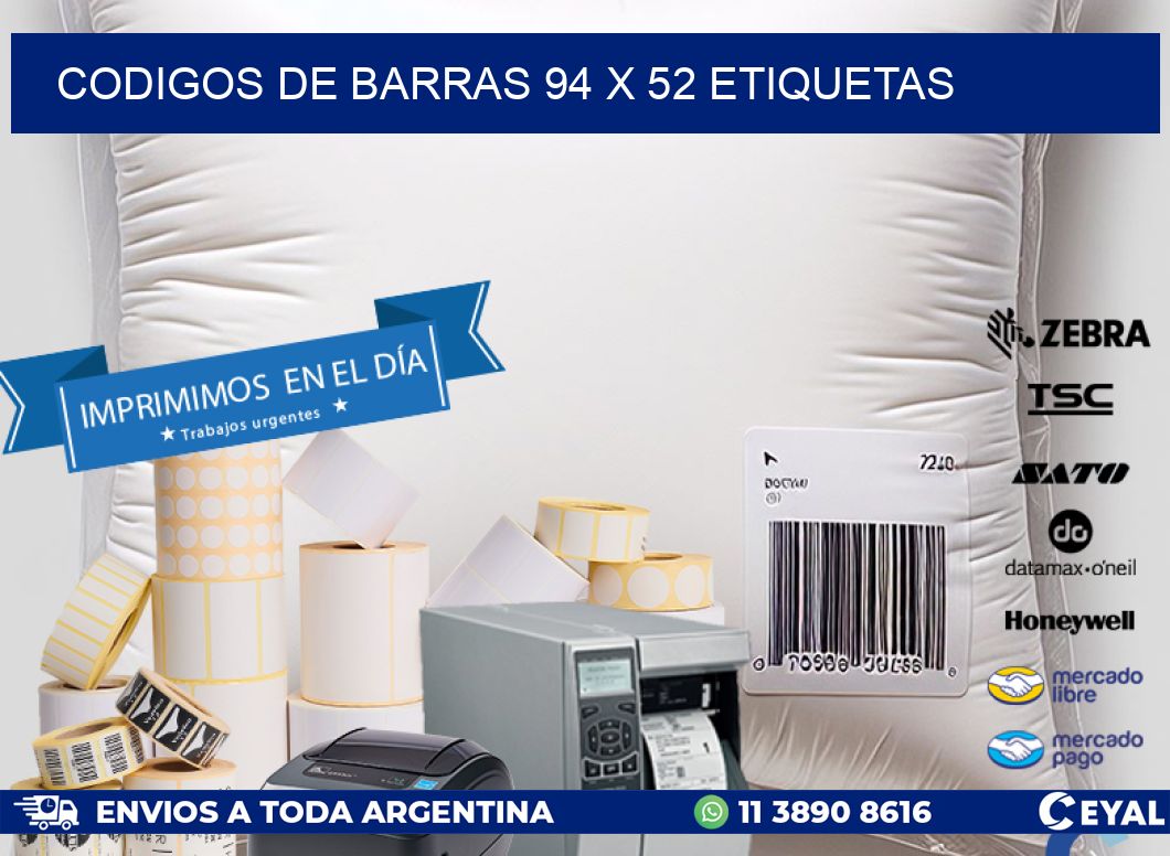 codigos de barras 94 x 52 etiquetas