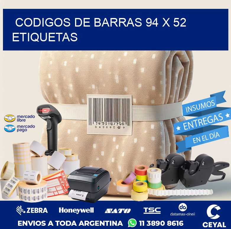codigos de barras 94 x 52 etiquetas