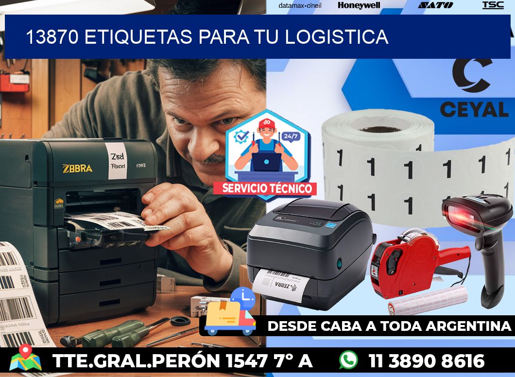 13870 etiquetas para tu logistica