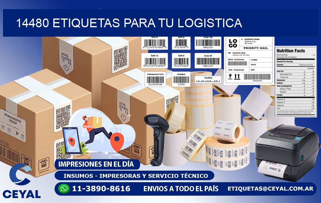 14480 etiquetas para tu logistica