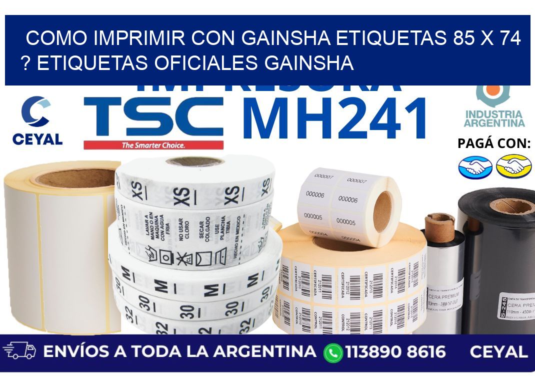 como imprimir con gainsha etiquetas 85 x 74 ? etiquetas oficiales gainsha
