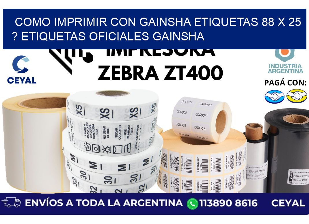 como imprimir con gainsha etiquetas 88 x 25 ? etiquetas oficiales gainsha