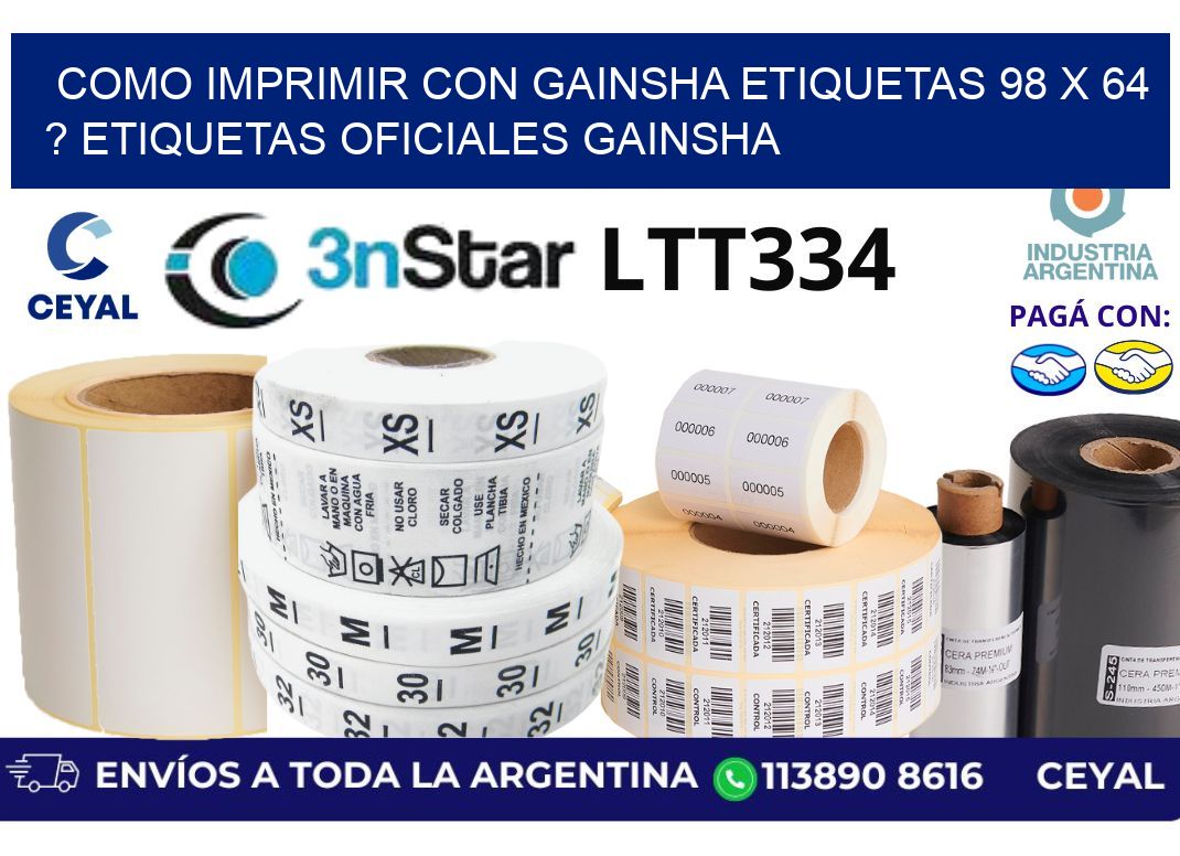 como imprimir con gainsha etiquetas 98 x 64 ? etiquetas oficiales gainsha