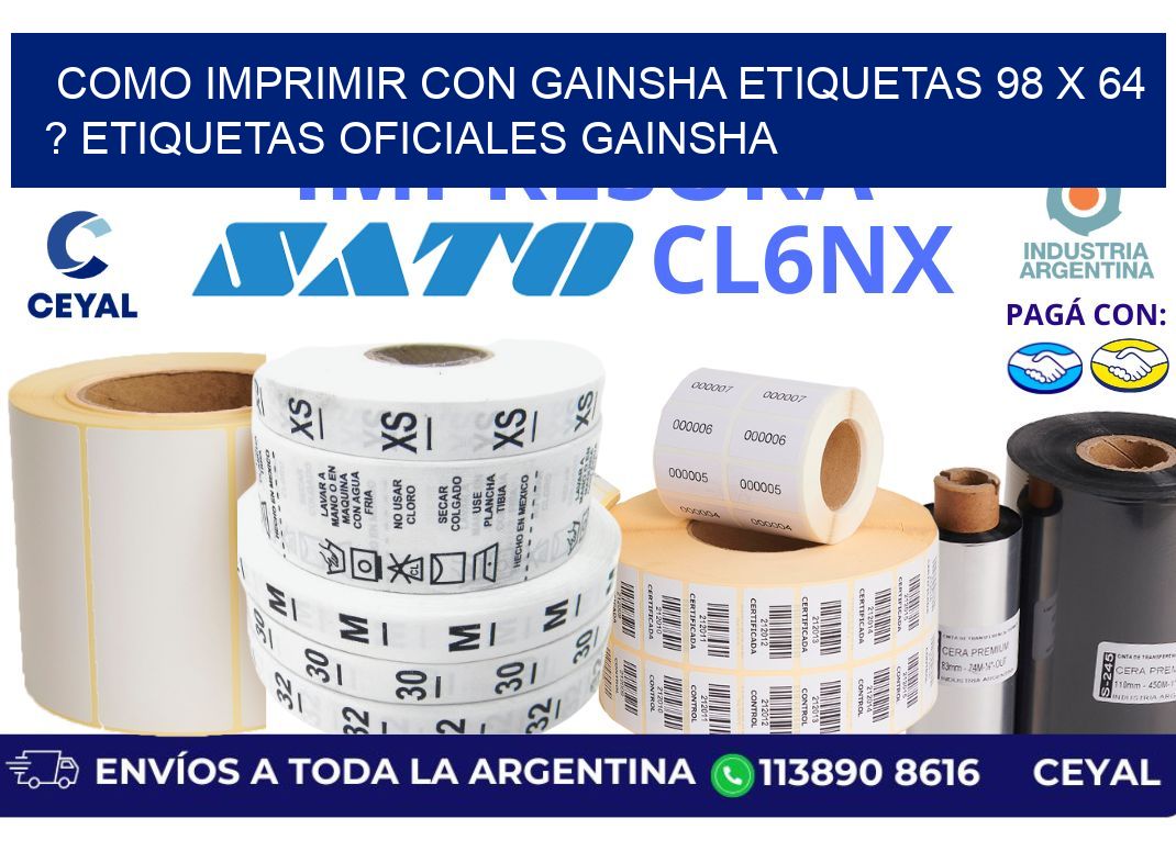 como imprimir con gainsha etiquetas 98 x 64 ? etiquetas oficiales gainsha