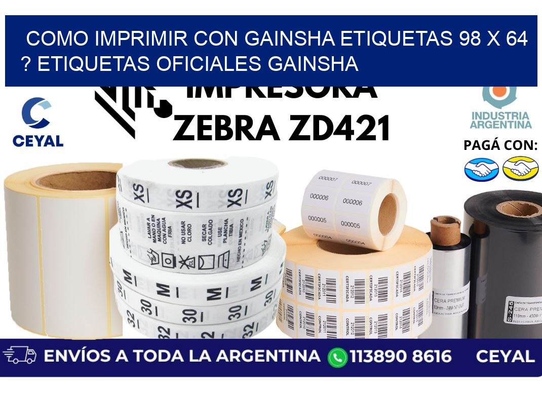 como imprimir con gainsha etiquetas 98 x 64 ? etiquetas oficiales gainsha
