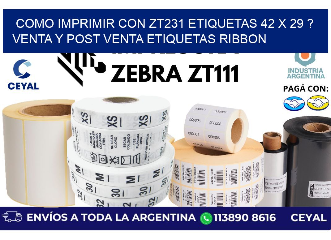 como imprimir con zt231 etiquetas 42 x 29 ? Venta y post venta etiquetas ribbon