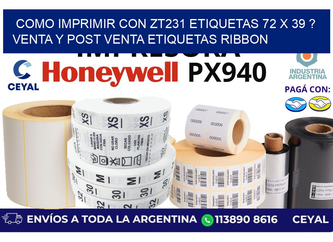 como imprimir con zt231 etiquetas 72 x 39 ? Venta y post venta etiquetas ribbon