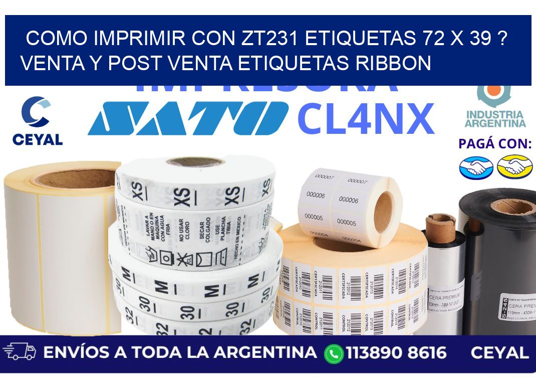 como imprimir con zt231 etiquetas 72 x 39 ? Venta y post venta etiquetas ribbon
