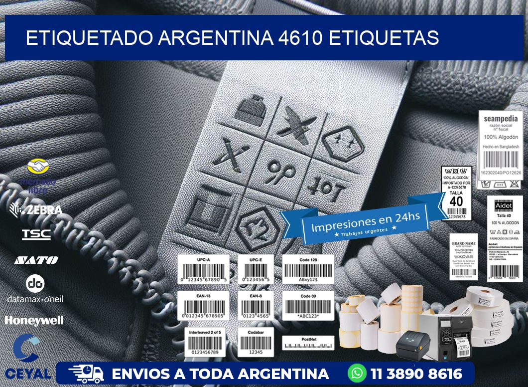 etiquetado argentina 4610 etiquetas