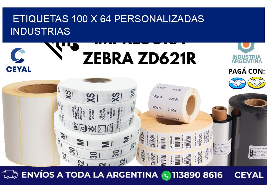 etiquetas 100 x 64 personalizadas industrias