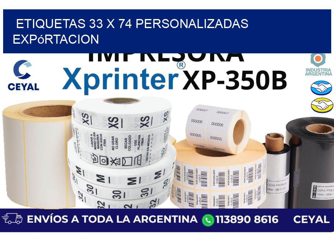 etiquetas 33 x 74 personalizadas expórtacion