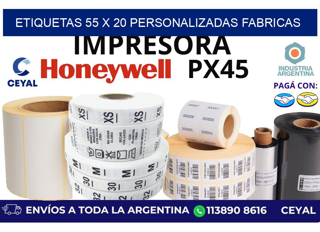 etiquetas 55 x 20 personalizadas fabricas