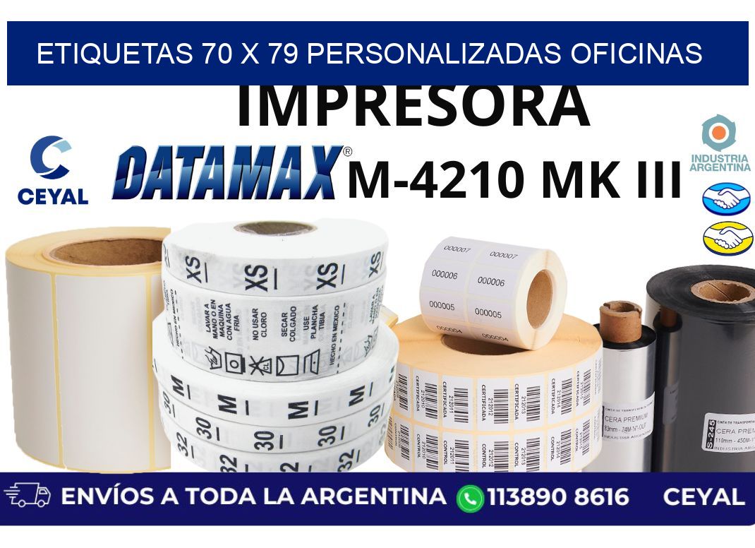 etiquetas 70 x 79 personalizadas oficinas