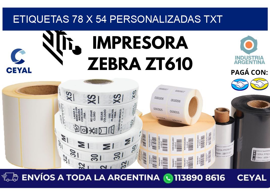 etiquetas 78 x 54 personalizadas txt