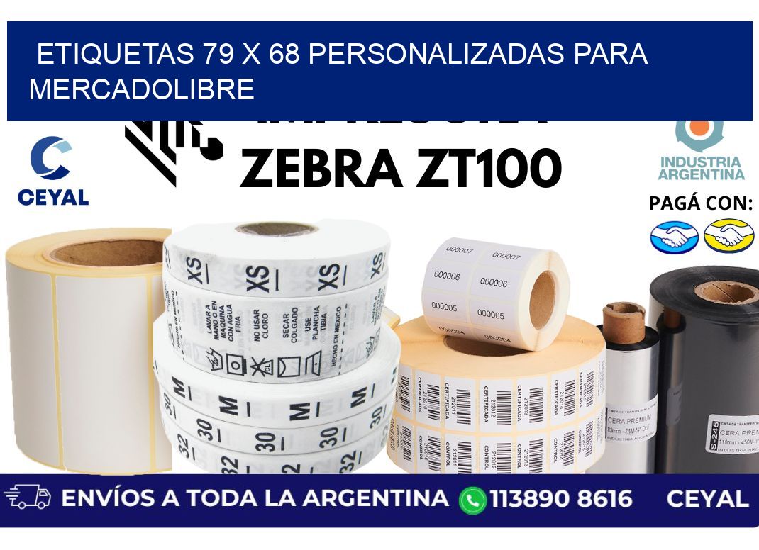 etiquetas 79 x 68 personalizadas para mercadolibre