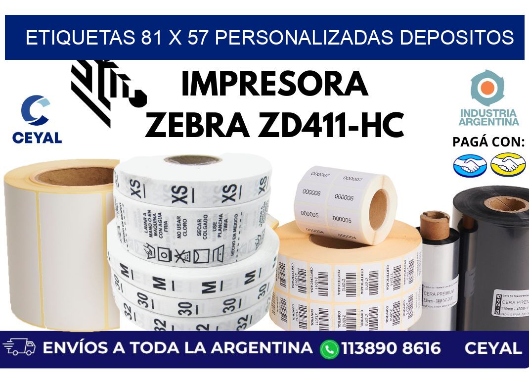 etiquetas 81 x 57 personalizadas depositos