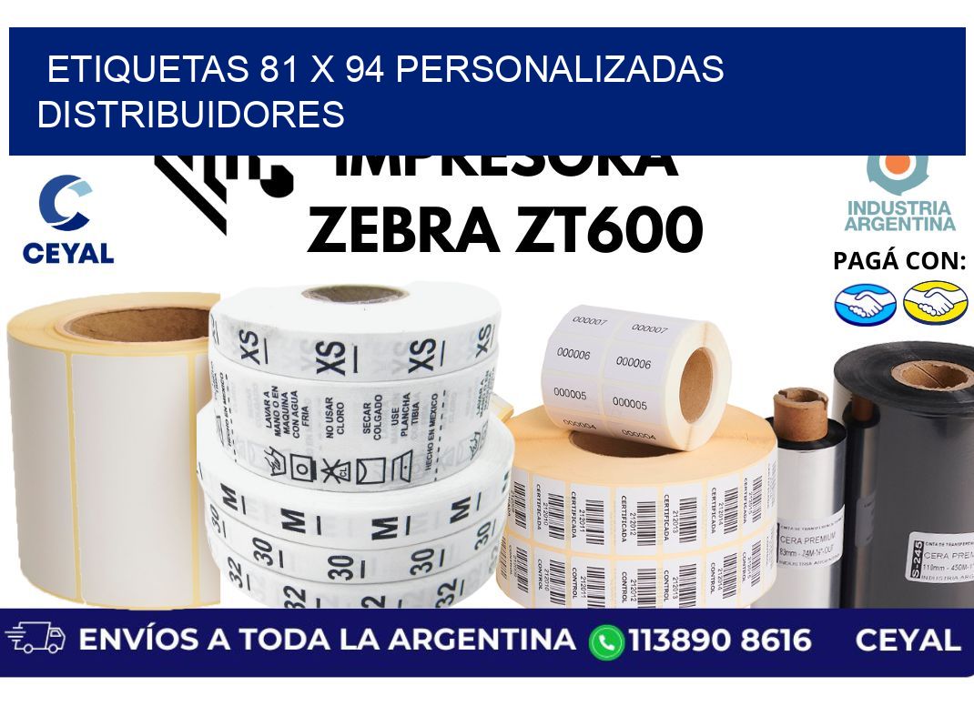 etiquetas 81 x 94 personalizadas distribuidores