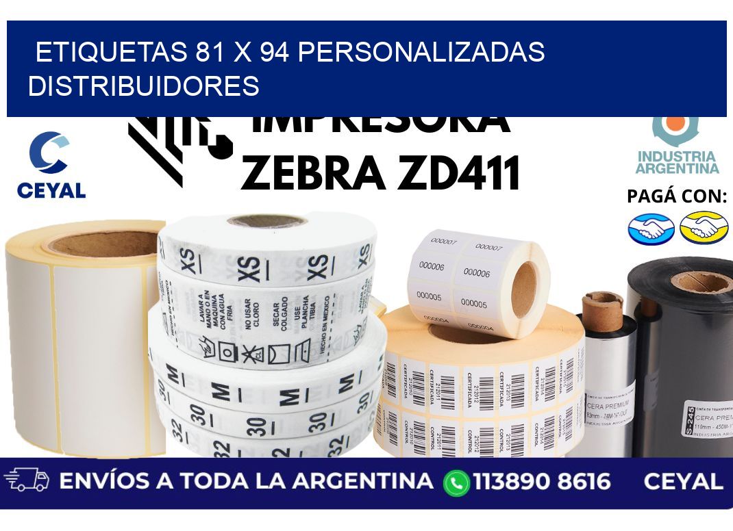 etiquetas 81 x 94 personalizadas distribuidores