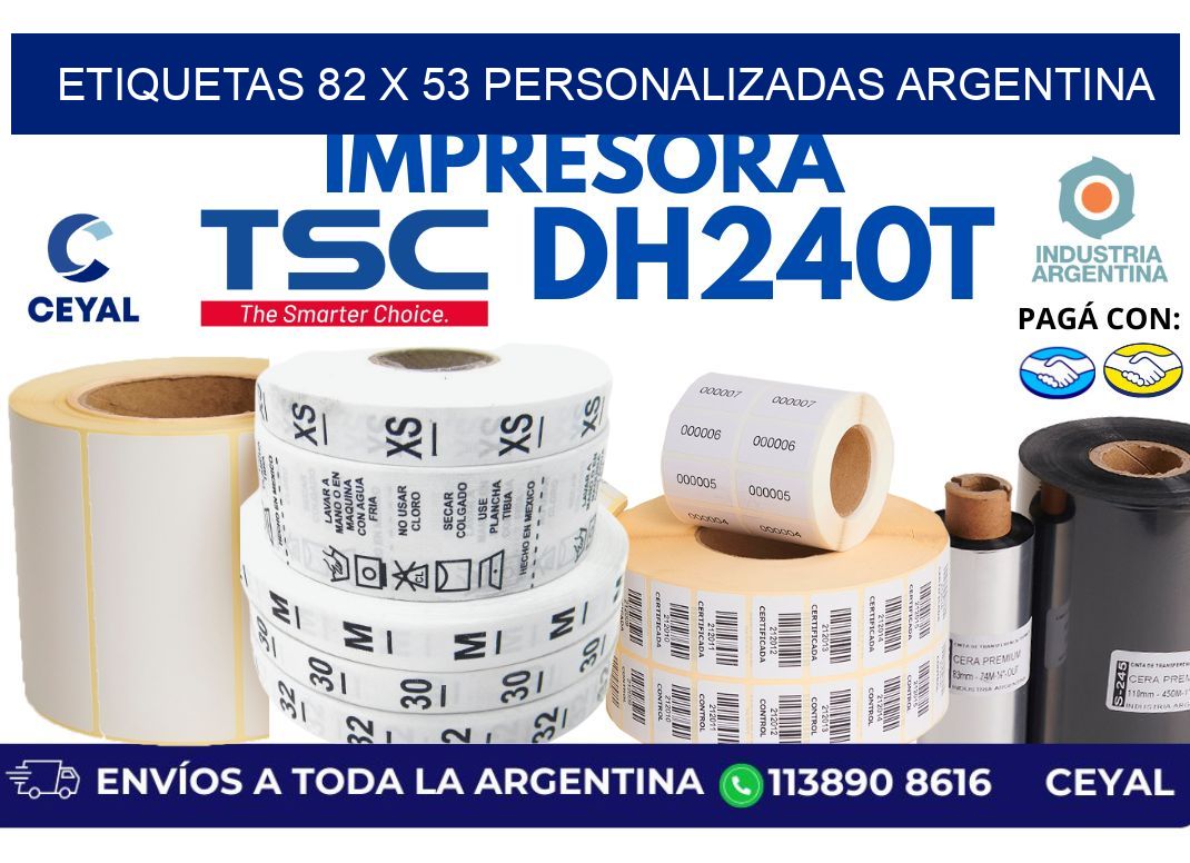 etiquetas 82 x 53 personalizadas argentina