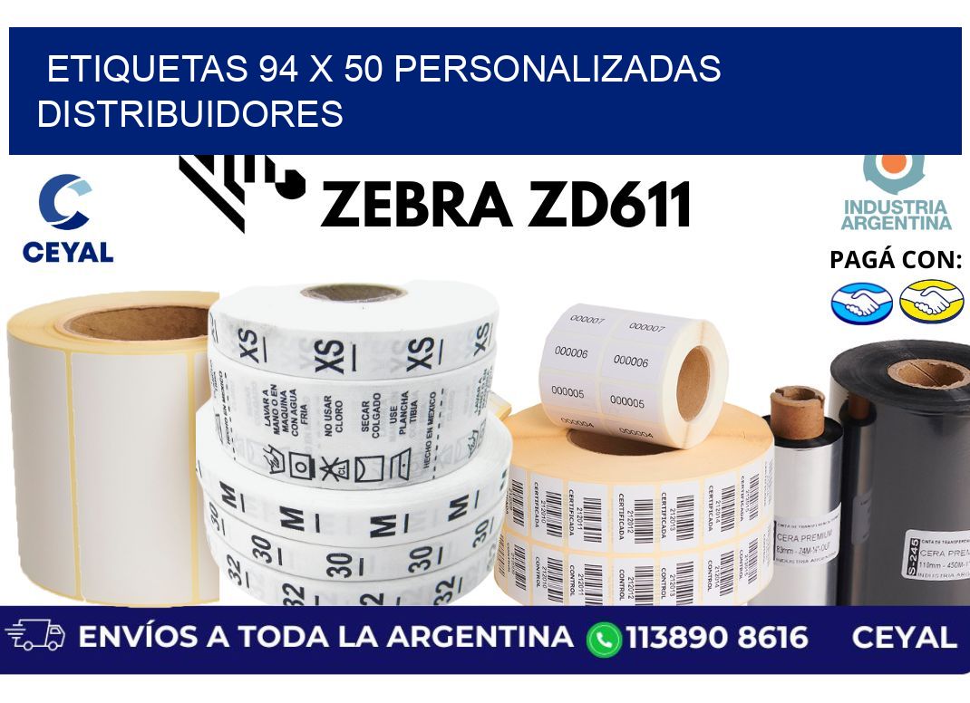 etiquetas 94 x 50 personalizadas distribuidores