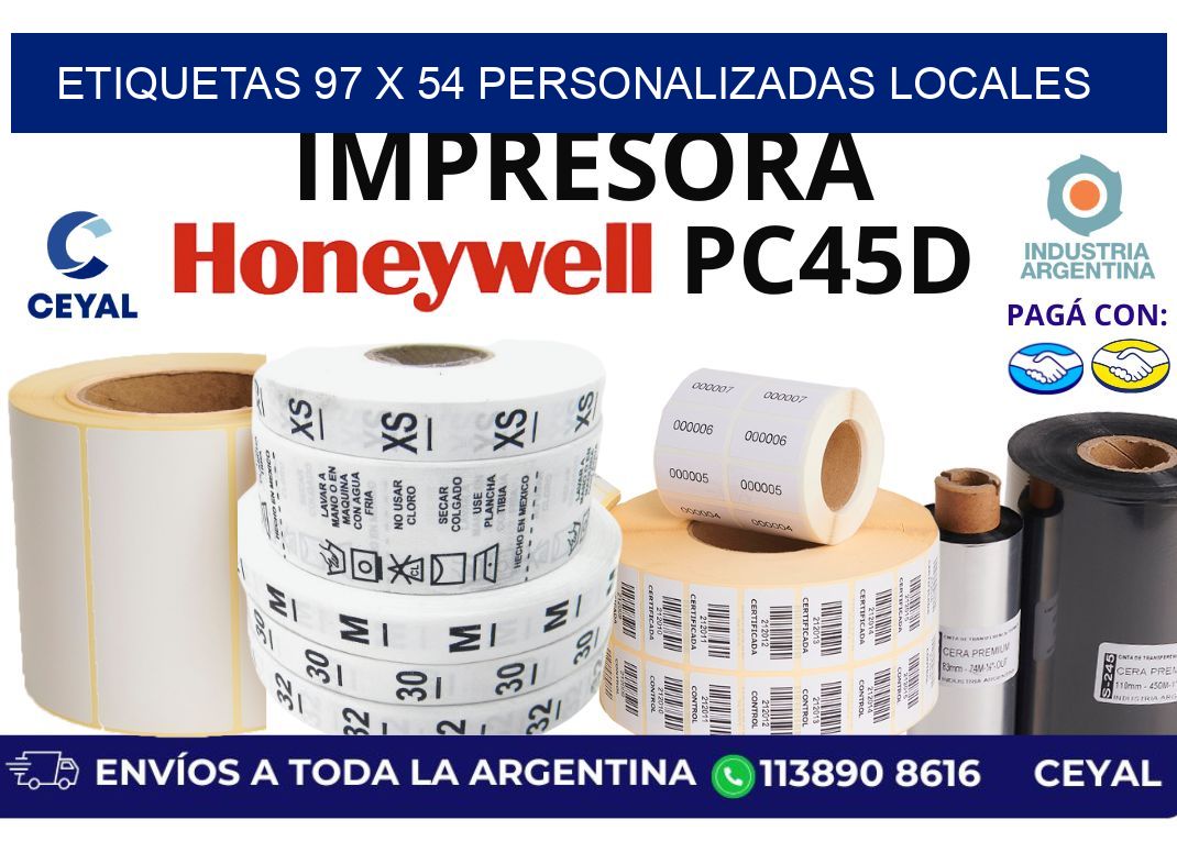 etiquetas 97 x 54 personalizadas locales