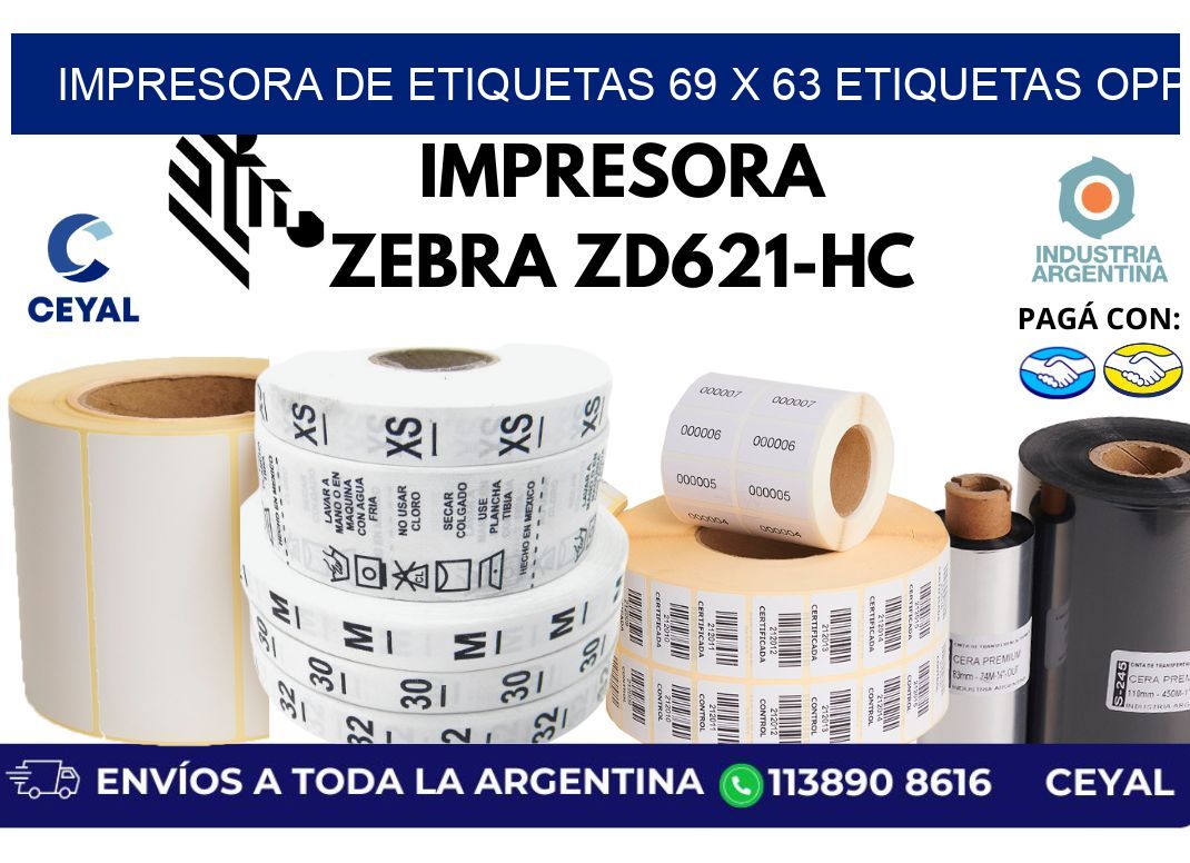 impresora de etiquetas 69 x 63 etiquetas opp
