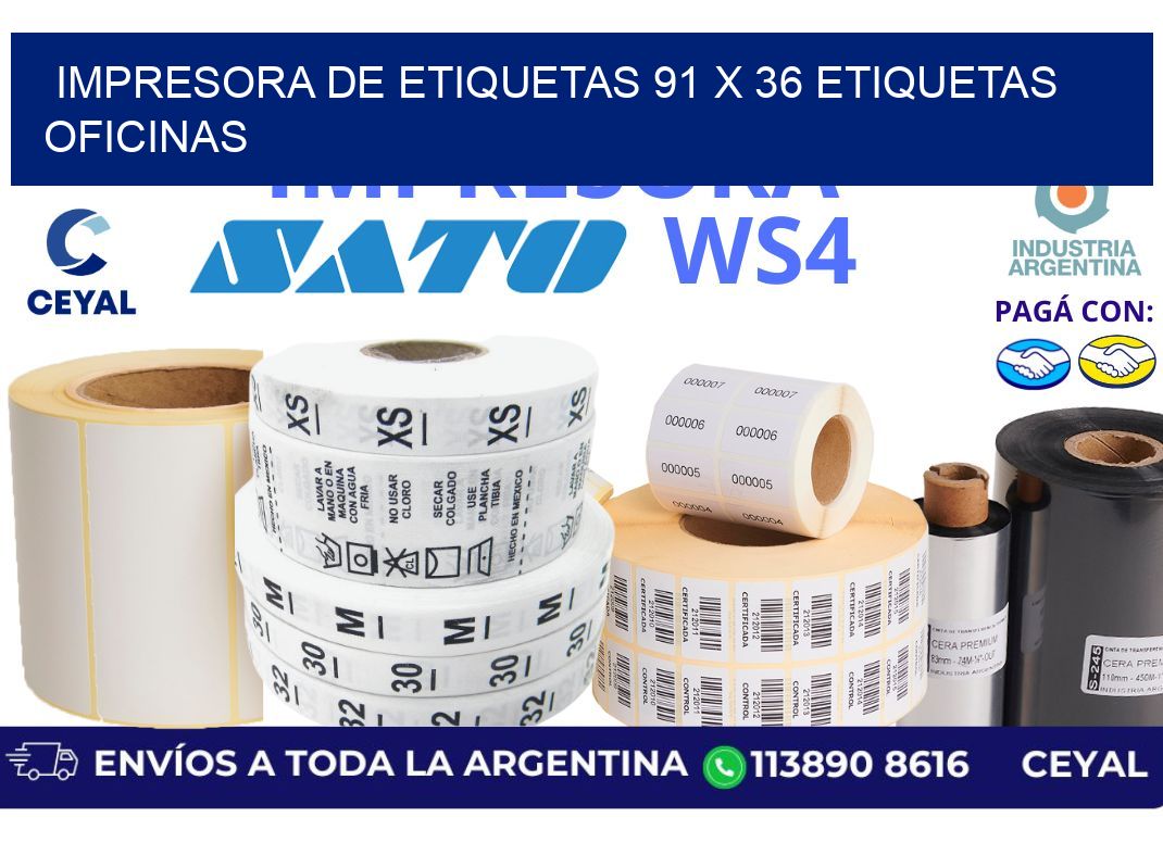 impresora de etiquetas 91 x 36 etiquetas oficinas