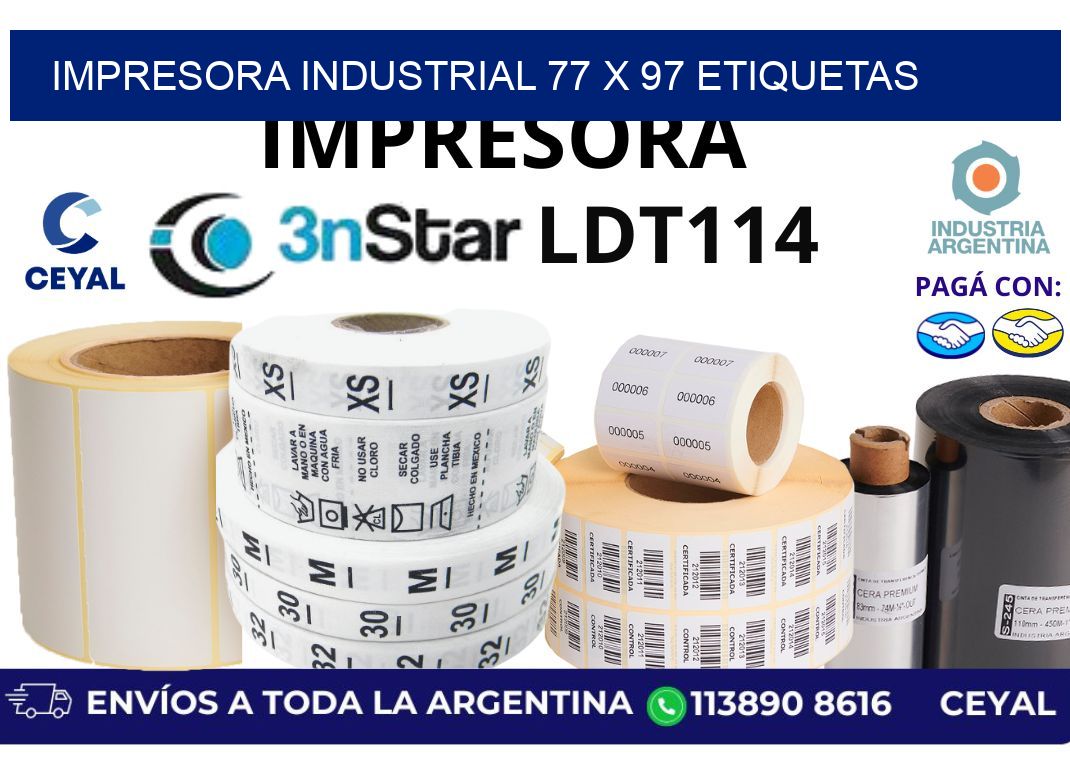impresora industrial 77 x 97 etiquetas