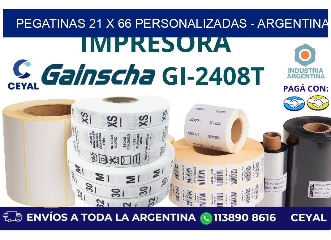 pegatinas 21 x 66 personalizadas - Argentina