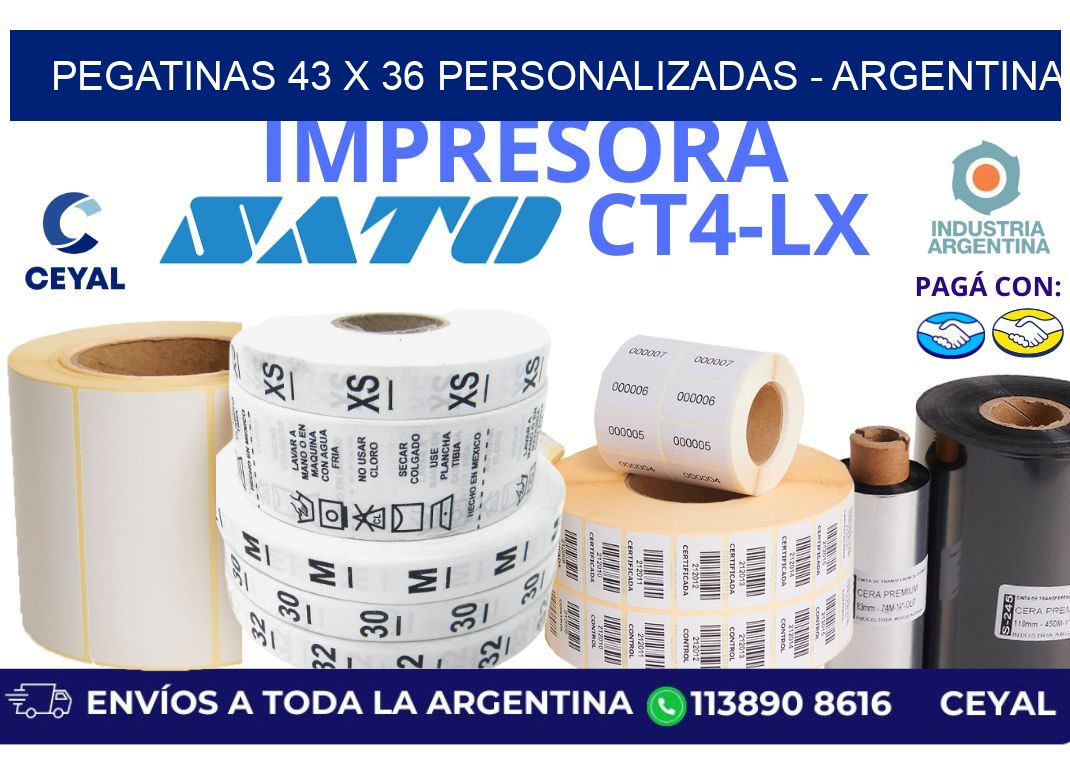 pegatinas 43 x 36 personalizadas - Argentina