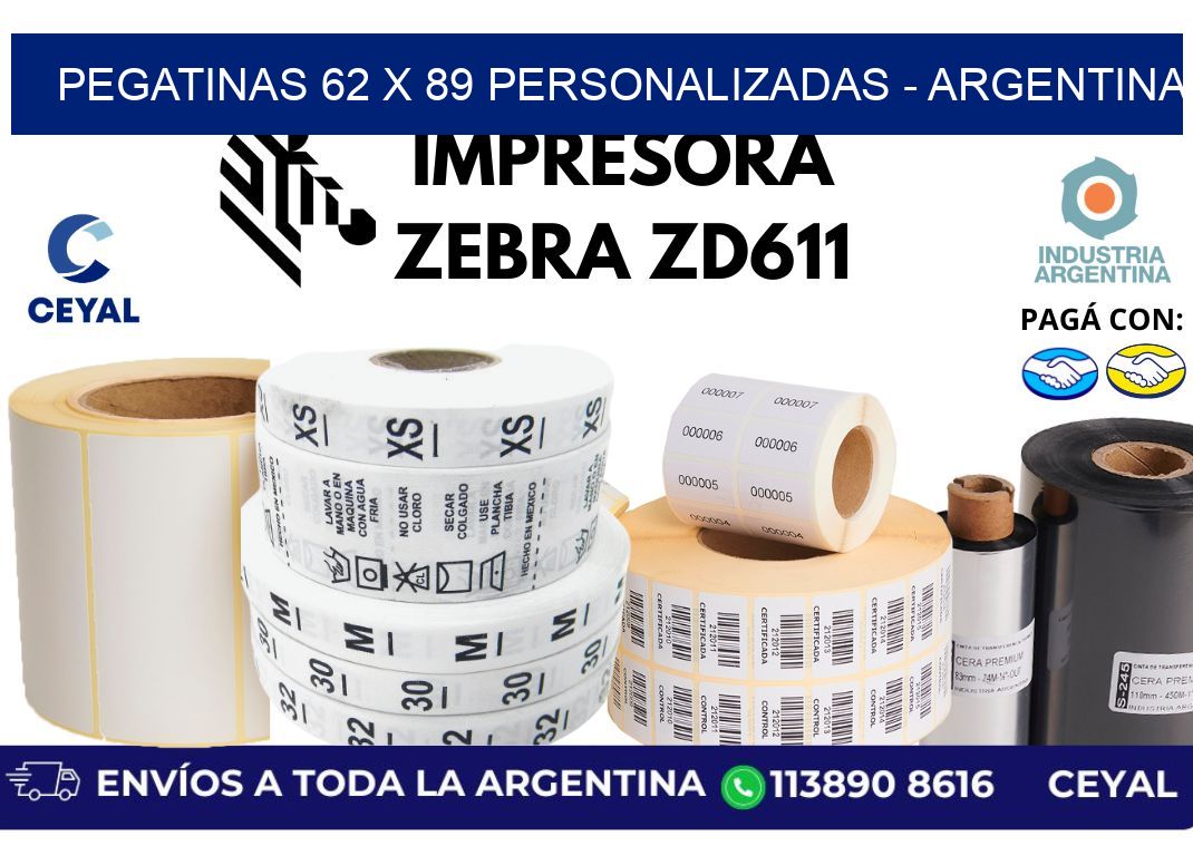 pegatinas 62 x 89 personalizadas - Argentina