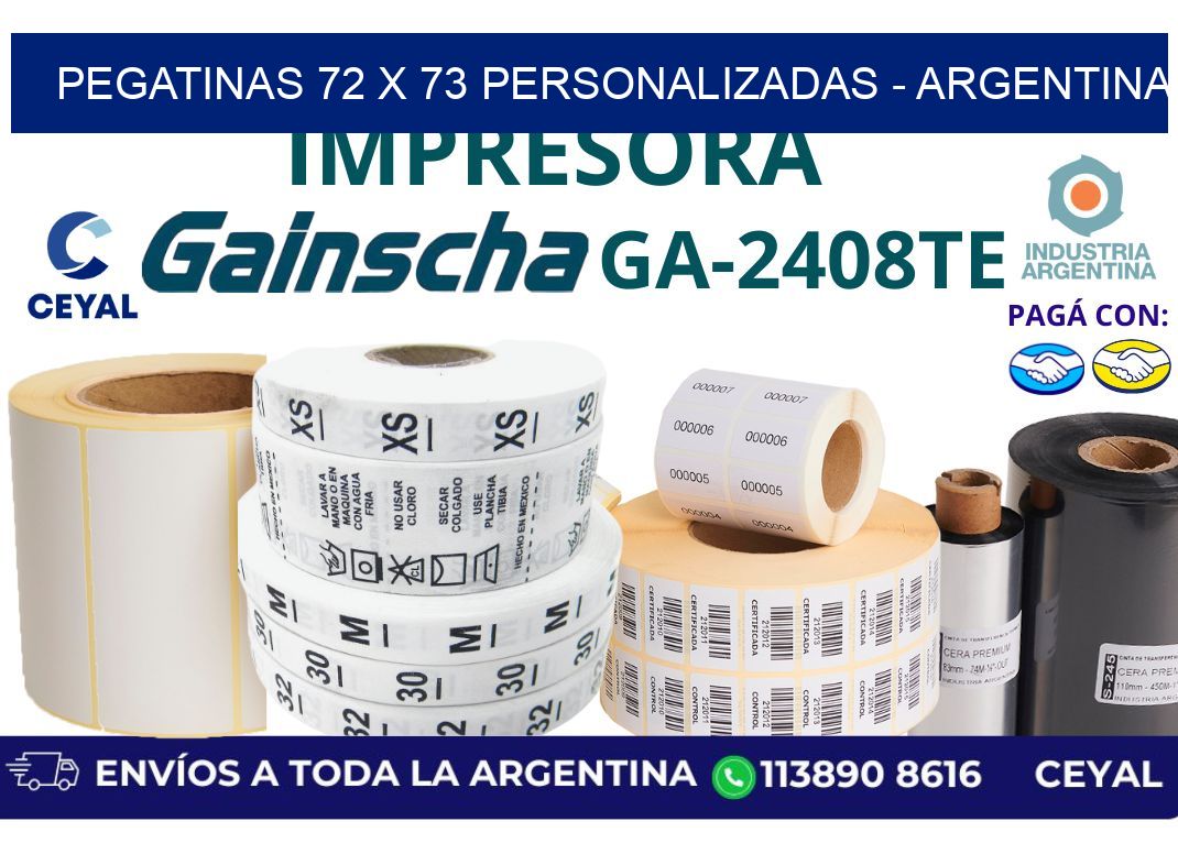 pegatinas 72 x 73 personalizadas - Argentina