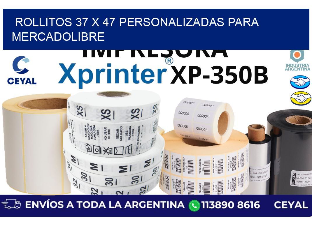 rollitos 37 x 47 personalizadas para mercadolibre