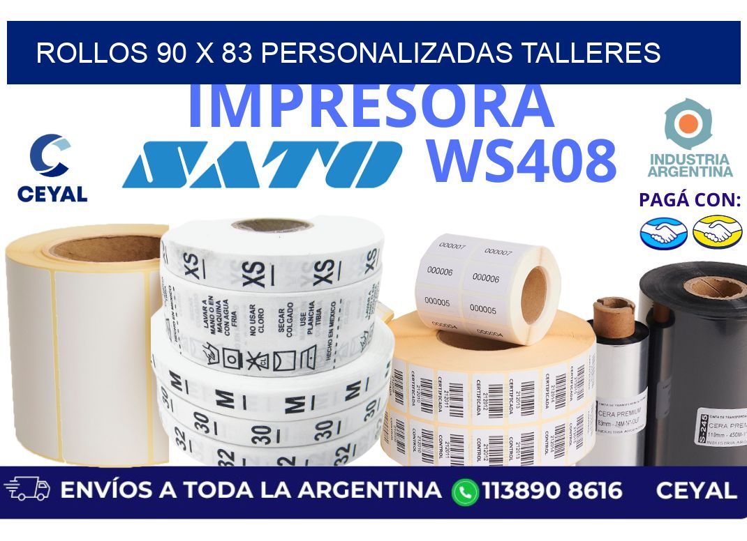 rollos 90 x 83 personalizadas talleres