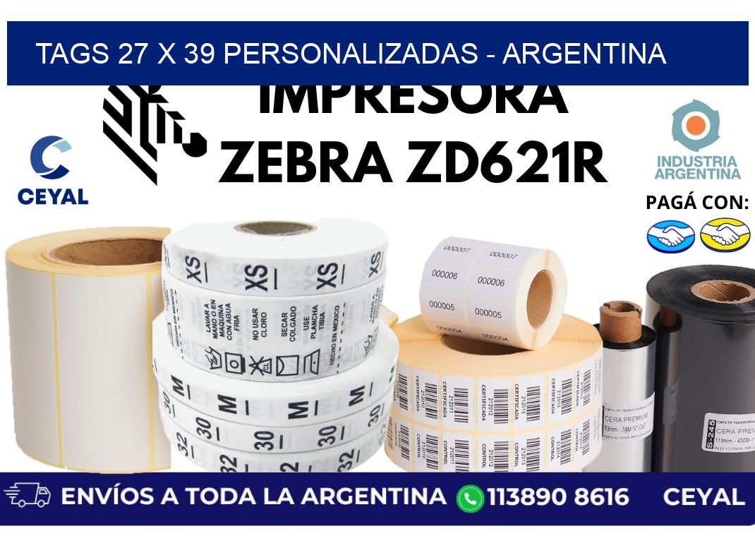 tags 27 x 39 personalizadas – Argentina