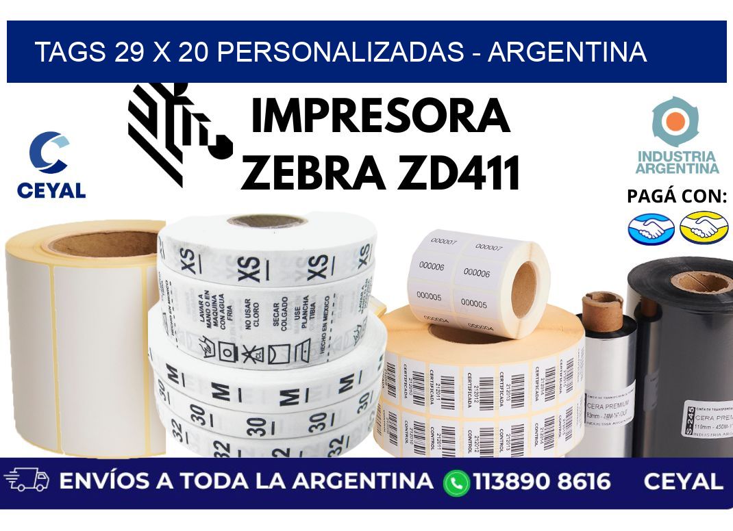 tags 29 x 20 personalizadas – Argentina