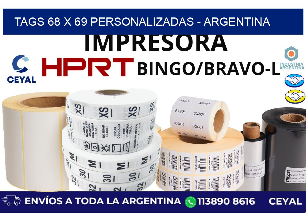 tags 68 x 69 personalizadas - Argentina
