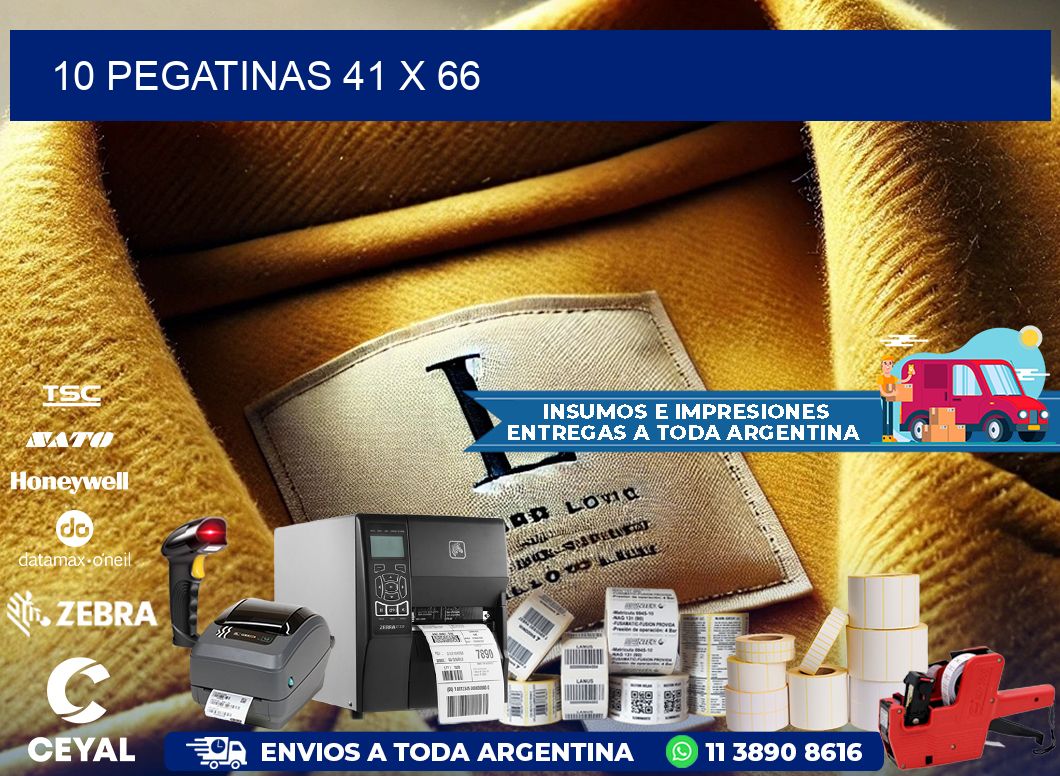 10 PEGATINAS 41 x 66